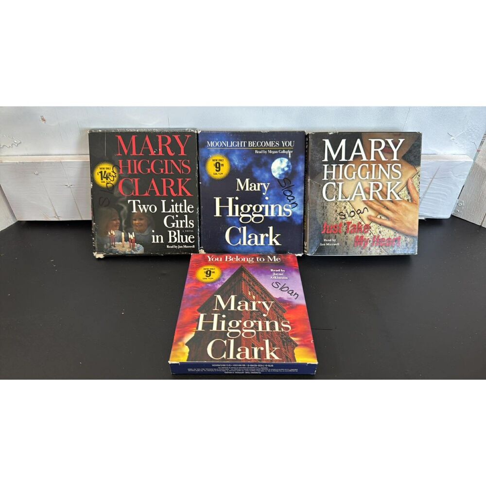 Lot of 4 Mary Higgins Clark Audiobooks CD  Two Little Girls In Blue,